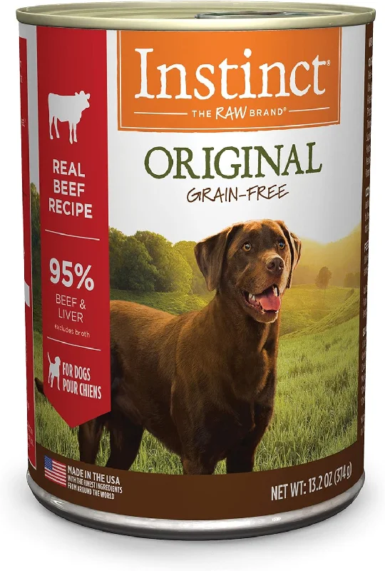 Instinct Original Adult Grain-Free Real Beef Recipe Wet Dog Food, 13.2 oz. Cans (Case of 6)