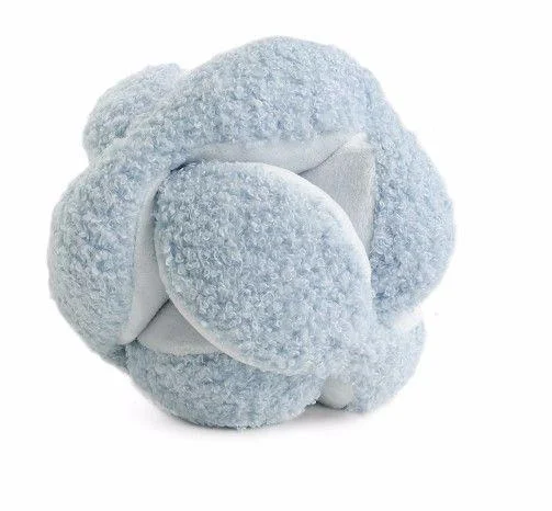 Lambwolf Dog Toy Blue Monti Ball Snuffle Crinkle Squeaky 6in