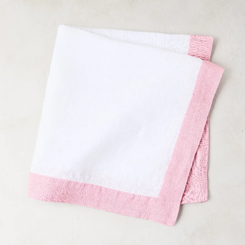 Linen Clover Pink Border Napkin