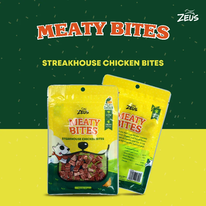 Zeus, Meaty Bites Steakhouse Chicken Bites, 60g