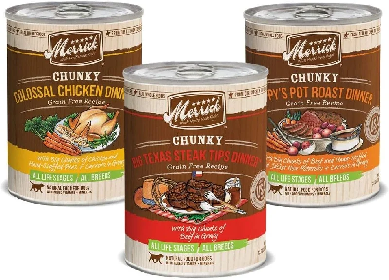 Merrick Chunky Recipes Grain-Free Wet Dog Food Variety Pack