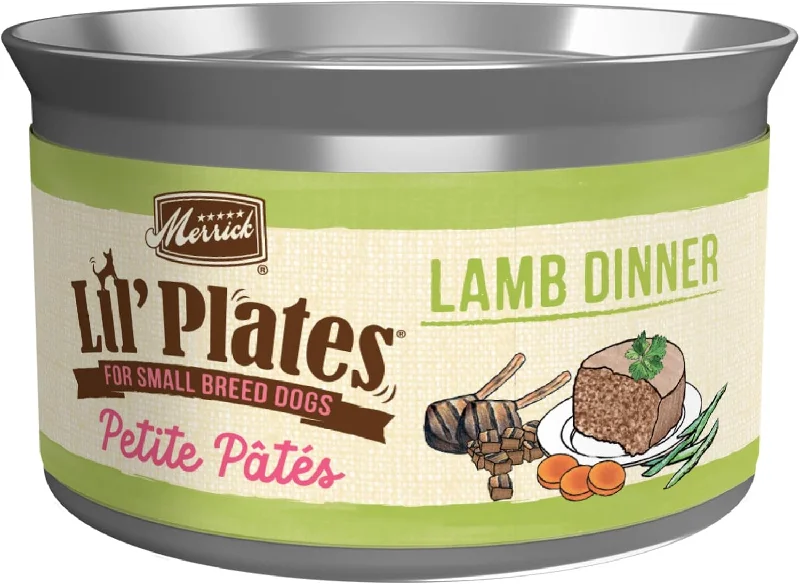 Merrick Lil Plates Petite Pates Adult Grain-Free Lamb Dinner Wet Dog Food 3-oz can, case of 24