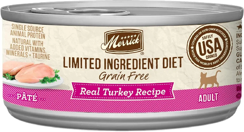 Merrick Limited Ingredient Diet Grain-Free Turkey Canned Cat Food, 2.75-oz, case of 24