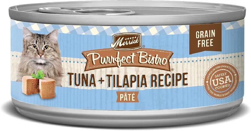 Merrick Purrfect Bistro Tuna & Talapia Pate Grain-Free Canned Cat Food