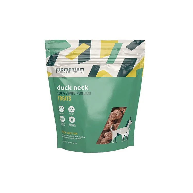 Momentum Dog & Cat Treat Duck Neck Freeze Dried 3oz