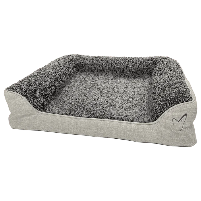 Gorpets | Orthopedic Drying Dog Bed | Grey Noodle