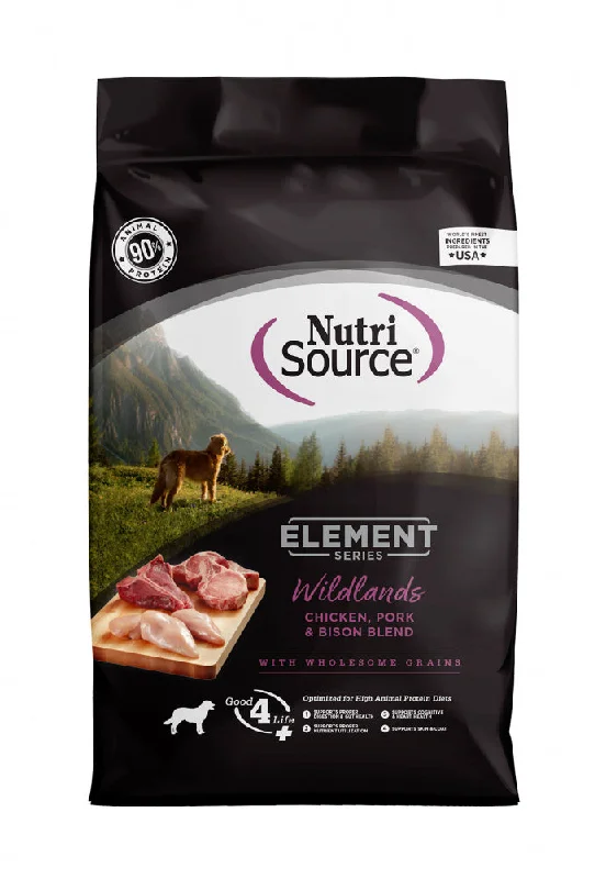 NutriSource Element Series Wild Range Dry Dog Food, Chicken, Pork & Bison