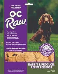 OC Raw Dog Freeze-Dried Sliders Rabbit 14oz