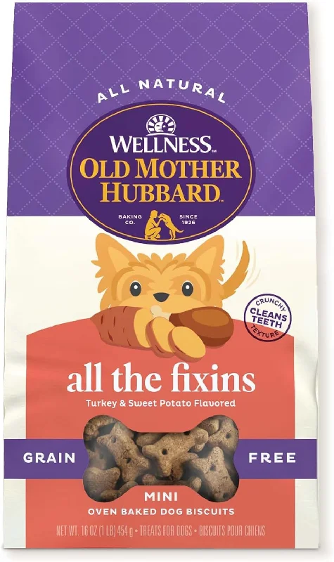 Old Mother Hubbard by Wellness All The Fixins Grain-Free Natural Mini Oven-Baked Biscuits Dog Treats