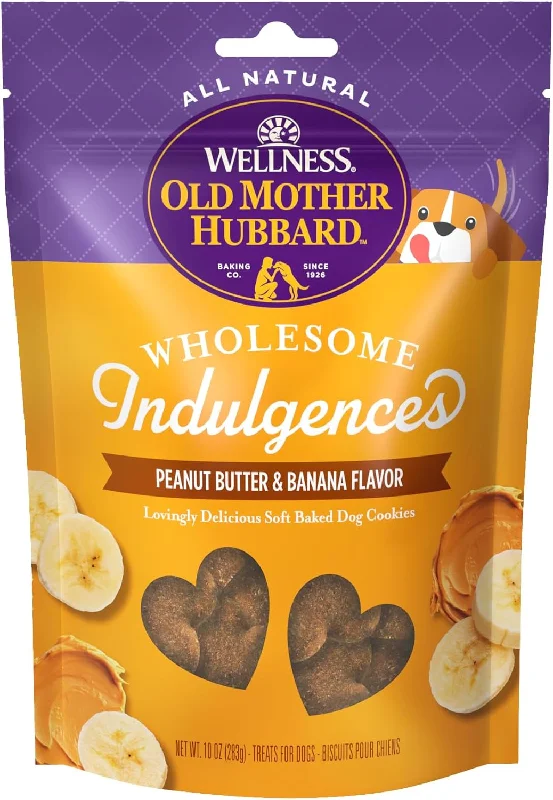 Old Mother Hubbard by Wellness Wholesome Indulgences Peanut Butter Banana Natural Dog Treats, 10-oz bag