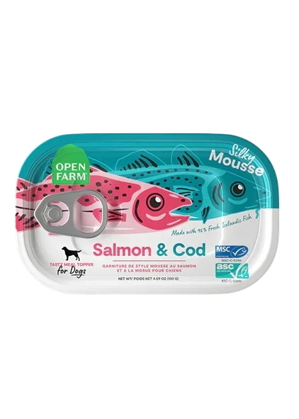 OPEN FARM DOG CAN SILKY MOUSSE SALMON