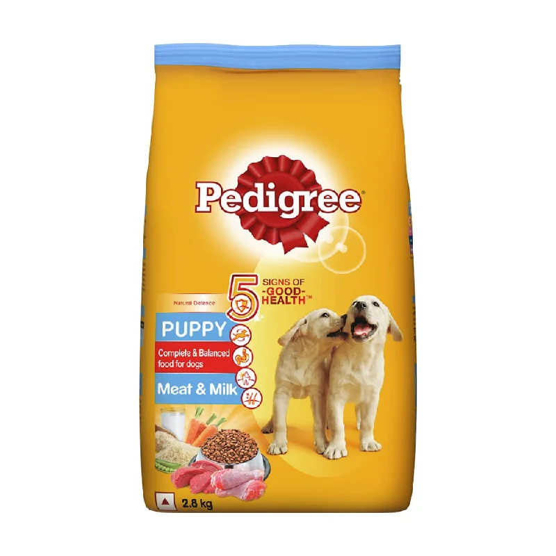 Pedigree, Puppy Dry Dog Food, Meat & Milk, 2.8kg