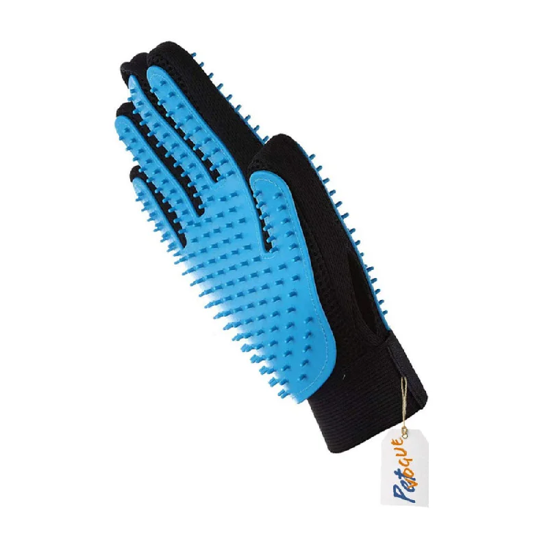 Pet Hair Remover Glove - Gentle Pet Grooming Glove Brush - Deshedding Glove - Massage Mitt with Enhanced Five Finger Design - Perfect for Dogs & Cats with Long & Short Fur