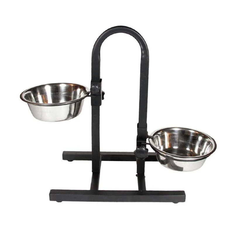 Petspot Adjustable U Shape Stand Dog Bowl, 3 qt