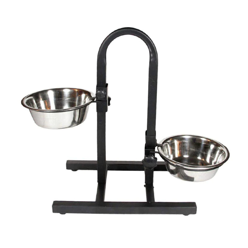 Petspot Adjustable U Shape Stand Dog Bowl, 5 qt