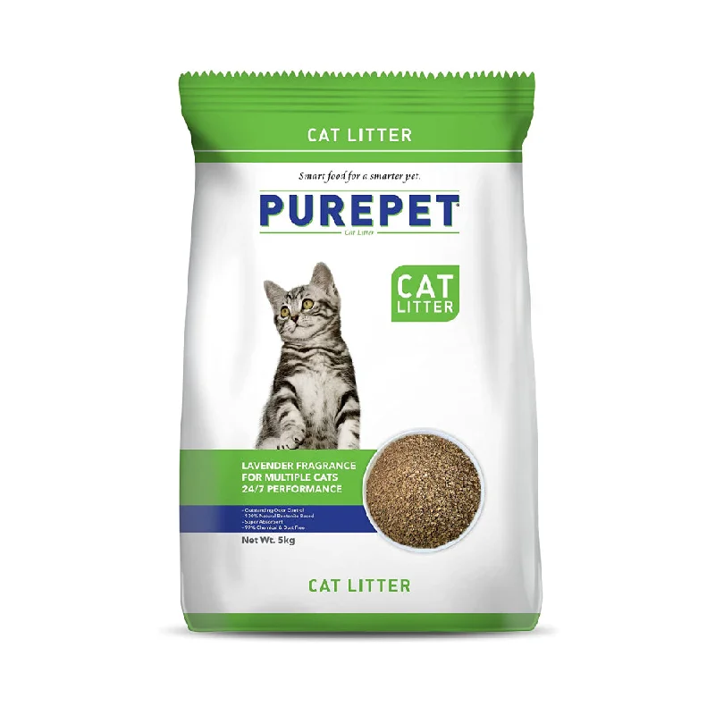 Purepet Clumping Lavender Fragrance Cat Litter (For multiple cats), 5kg