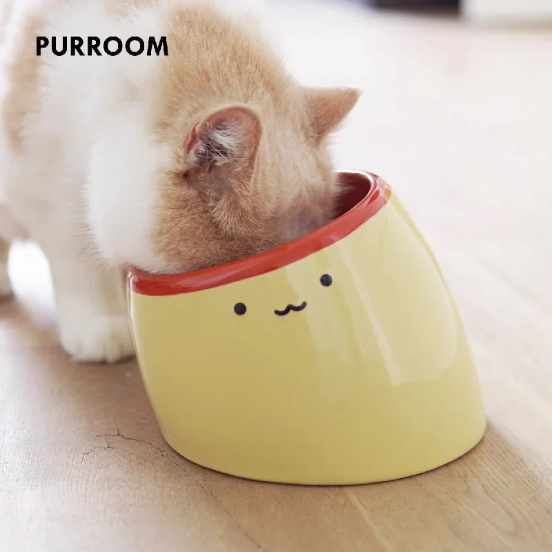 PURROOM Pudding Angled Raised Food Bowl