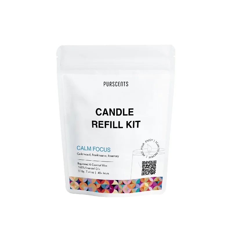 Purscents Calm Focus Candle Refill Kit 210g