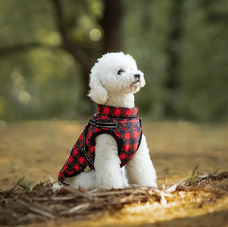 Red Checked Pet Coat