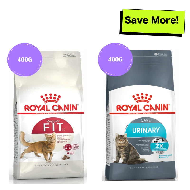 Royal Canin Fit 32 and Urinary Care Adult Cat Dry Food Combo