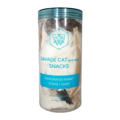 Savage Cat Dog Cat Dehydrated Rabbit Stripes 3oz