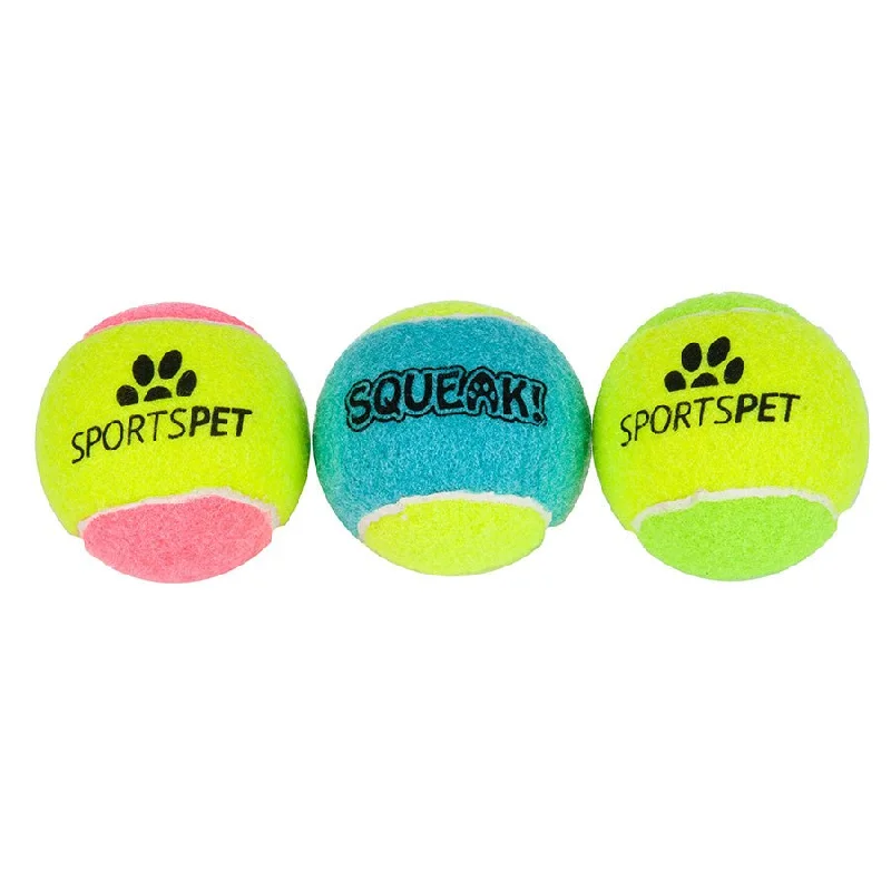 SPORTSPET Mini Squeak! Tennis Ball 1pc Random Colour