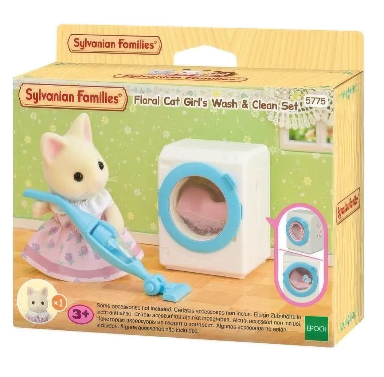 Sylvanian Families Cat Girl's Wash & Clean Set