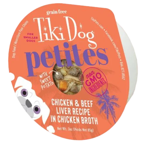 Tiki Dog Petites Chicken & Beef Liver Wet Dog Food