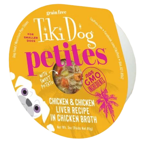 Tiki Dog Petites Chicken & Liver Wet Dog Food