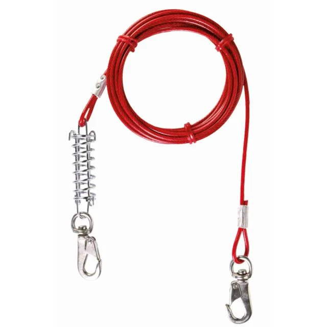 Trixie | Heavy Duty Tie Out Cable - 8m Long - For Dogs Up To 50kg