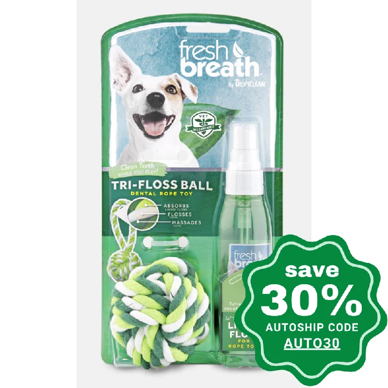 Tropiclean - Triflossball Plus Liquid Floss Dental Toy For Dogs - 4OZ