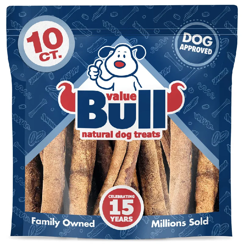 ValueBull USA Retriever Rolls, Premium Rawhide Chews, Thick 10 Inch, Natural Beef Flavor, 10 Count