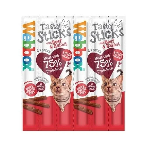 WEBBOX Cat Tasty Sticks with Beef and Rabbit (6x30g)