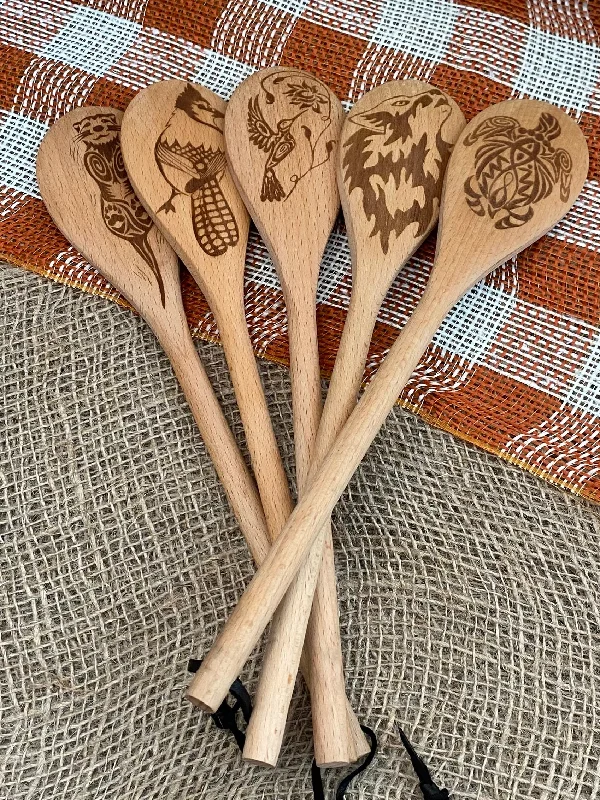 Wood Engraved Spoons - various options; by Vicky the Real Artist