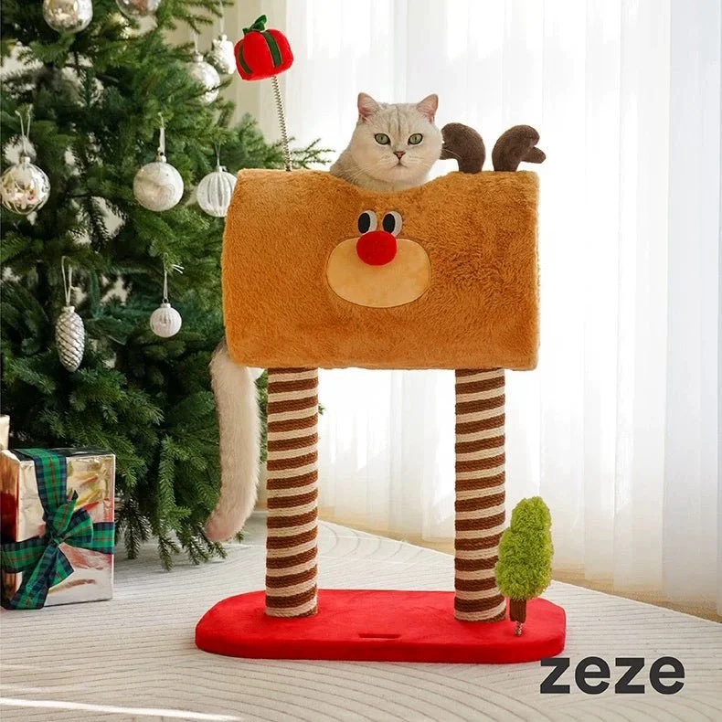 ZEZE Christmas Deer Cat Frame