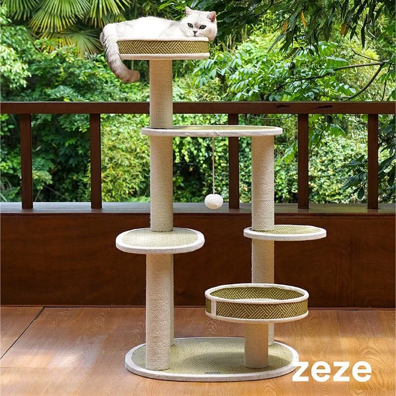 ZEZE Rattan Cat Tree